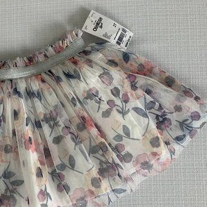 NWT OshKosh Floral Print Toddler Tulle Skirt